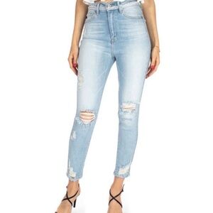 Kancan Dakota Ultra Light High Rise Distressed Denim Jeans Size 5